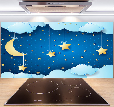 Rivestimento parete cucina con motivo «Il cielo di notte»