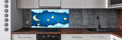 Rivestimento parete cucina con motivo «Il cielo di notte»