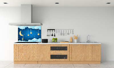Rivestimento parete cucina con motivo «Il cielo di notte»