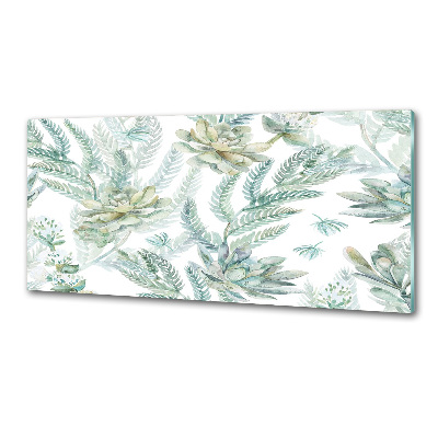 Pannello paraschizzi cucina con motivo di fiori e foglie