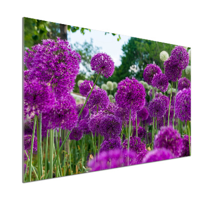 Rivestimento parete cucina con motivo Fiori d'aglio