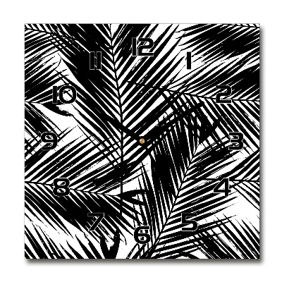 Orologio quadrato con motivo di foglie di palma