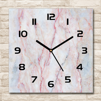 Orologio quadrato con quadrante in motivo marmo