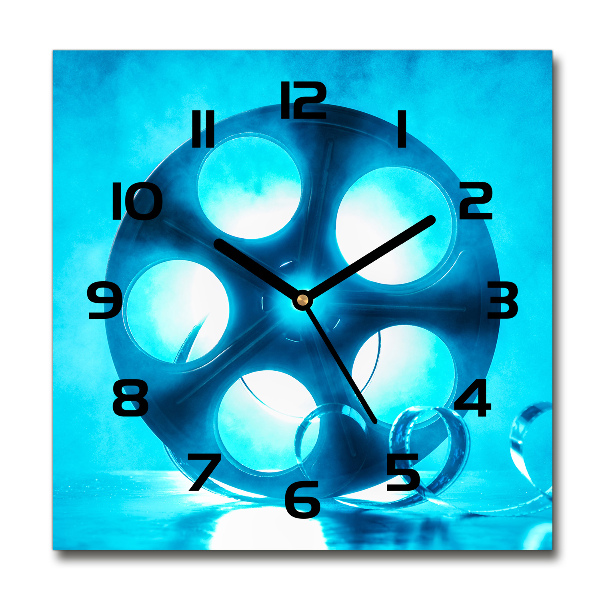 Orologio quadrato con quadrante decorato a rullino di pellicola