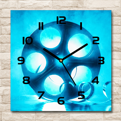 Orologio quadrato con quadrante decorato a rullino di pellicola
