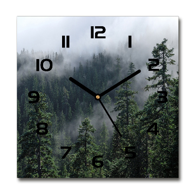 Orologio quadrato con motivo 'Nebbia forestale'