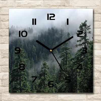 Orologio quadrato con motivo 'Nebbia forestale'