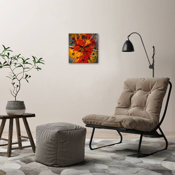 Orologio quadrato in vetro con motivo a spezie