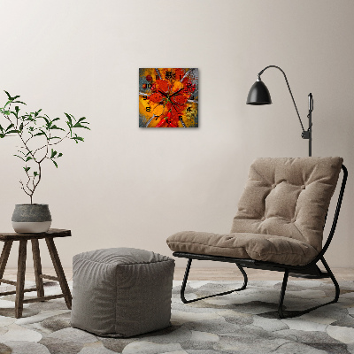 Orologio quadrato in vetro con motivo a spezie