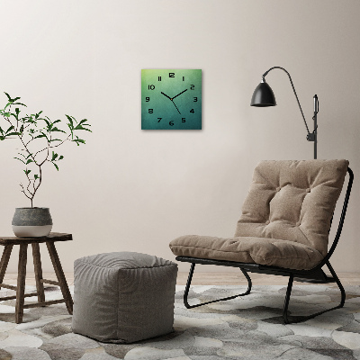 Orologio quadrato con quadrante a gradiente nei toni del mare