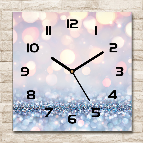 Orologio da parete quadrato con finitura a sfondo lucido