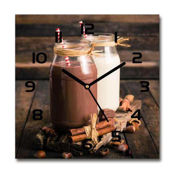 Orologio quadrato con quadrante in stile cocktail in barattolo