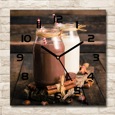 Orologio quadrato con quadrante in stile cocktail in barattolo