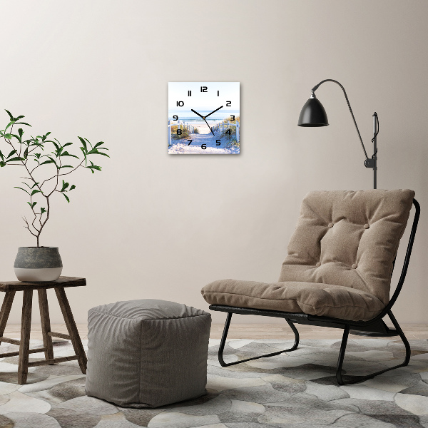 Orologio quadrato con motivo Dune costiere