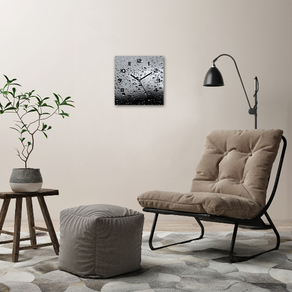 Orologio quadrato con motivo a gocce d'acqua