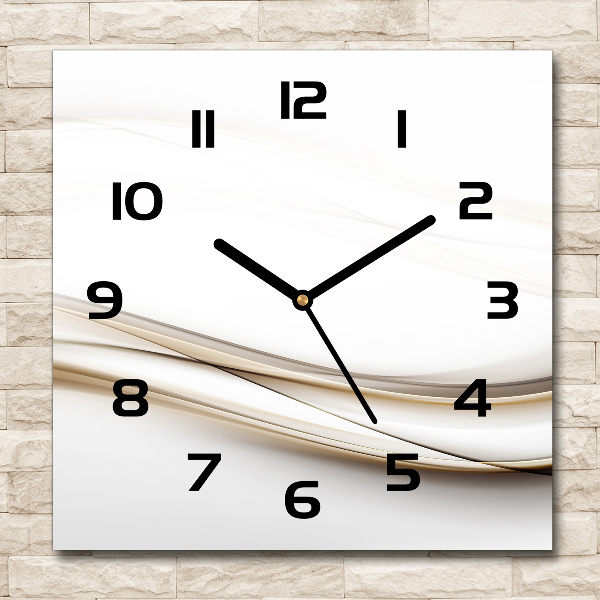 Orologio quadrato con motivo di onde astratte