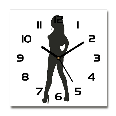 Orologio quadrato con silhouette di donna