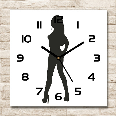 Orologio quadrato con silhouette di donna