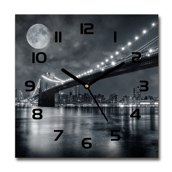 Orologio quadrato con stampa del Ponte di Brooklyn