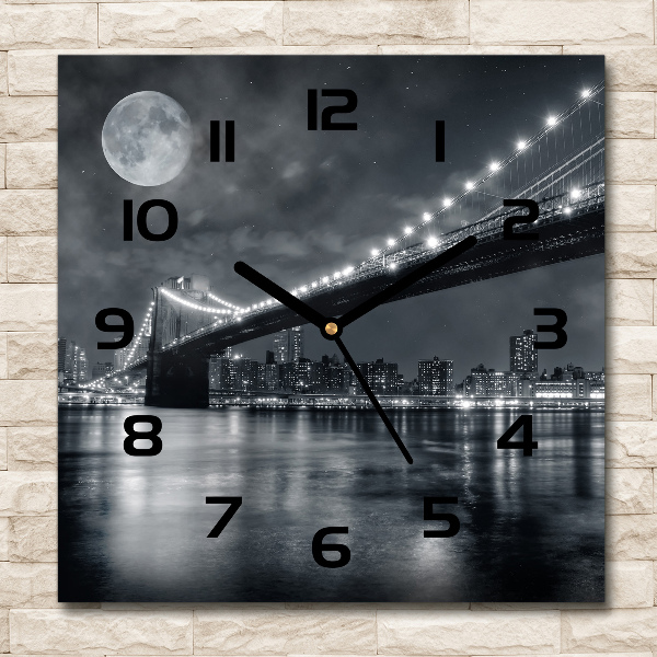 Orologio quadrato con stampa del Ponte di Brooklyn