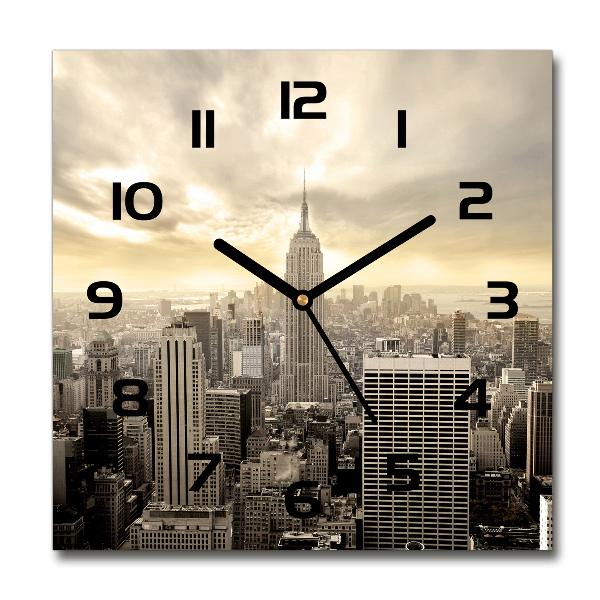 Orologio quadrato con motivo ispirato a Manhattan, New York