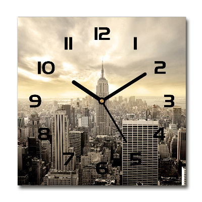 Orologio quadrato con motivo ispirato a Manhattan, New York