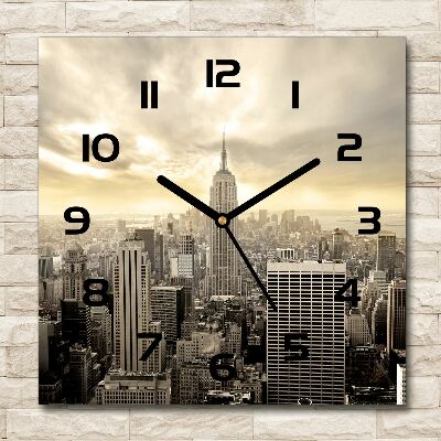 Orologio quadrato con motivo ispirato a Manhattan, New York