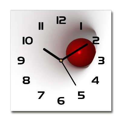 Orologio da parete quadrato con quadrante a motivo astratto