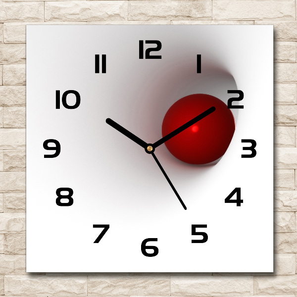 Orologio da parete quadrato con quadrante a motivo astratto