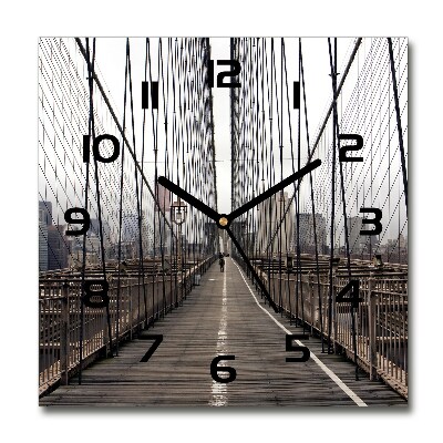 Orologio da parete quadrato con stampa del Ponte di Brooklyn