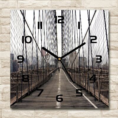 Orologio da parete quadrato con stampa del Ponte di Brooklyn