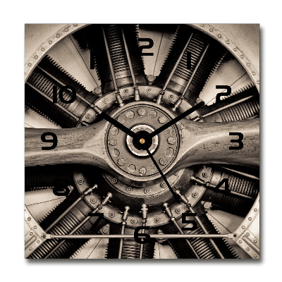 Orologio quadrato con movimento ispirato ai motori aeronautici