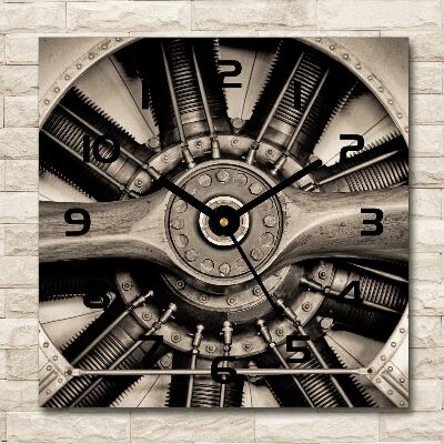 Orologio quadrato con movimento ispirato ai motori aeronautici