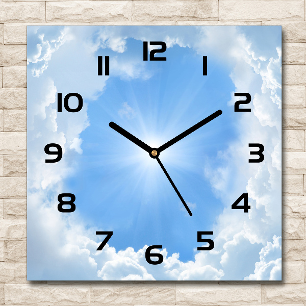 Orologio da parete quadrato con motivo 