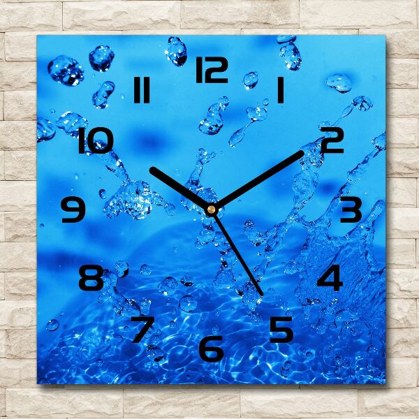 Orologio da parete quadrato con motivo a gocce d'acqua
