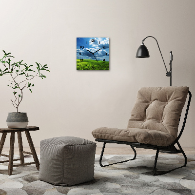 Orologio quadrato con motivo 