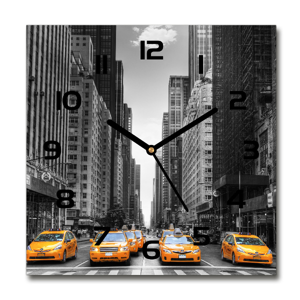 Orologio quadrato con motivo Taxi di New York