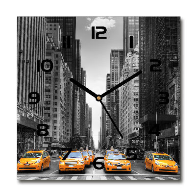 Orologio quadrato con motivo Taxi di New York