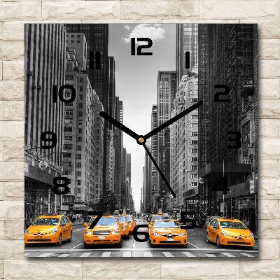 Orologio quadrato con motivo Taxi di New York