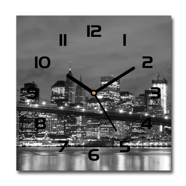 Orologio quadrato con motivo ispirato a Manhattan, New York