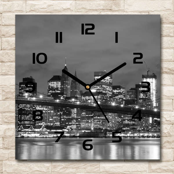Orologio quadrato con motivo ispirato a Manhattan, New York