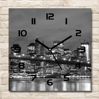 Orologio quadrato con motivo ispirato a Manhattan, New York