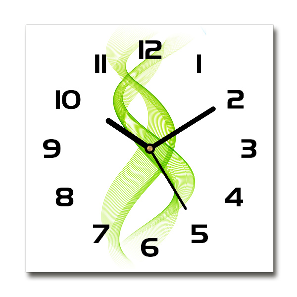 Orologio quadrato in vetro con motivo 'Piogge colorate'