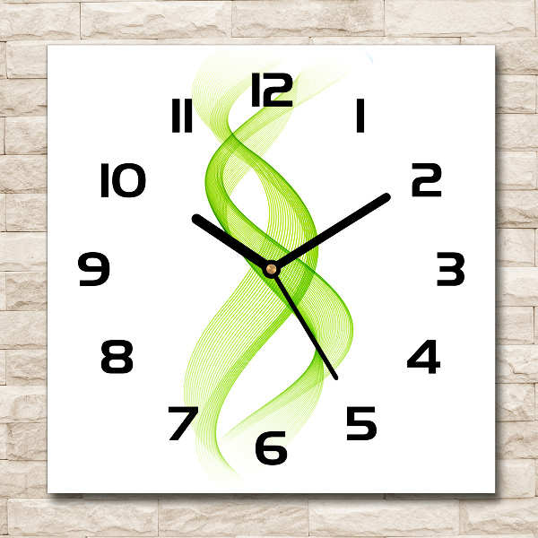 Orologio quadrato in vetro con motivo 'Piogge colorate'