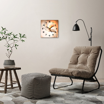 Orologio quadrato con motivo astratto sul quadrante