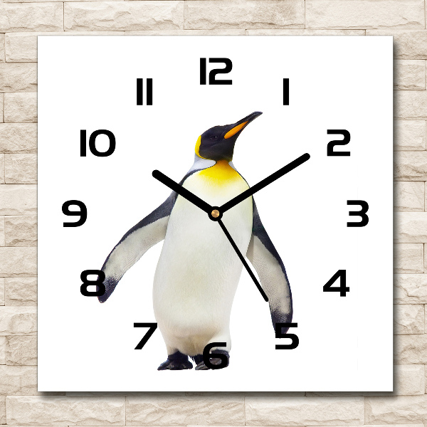 Orologio quadrato con motivo pinguino