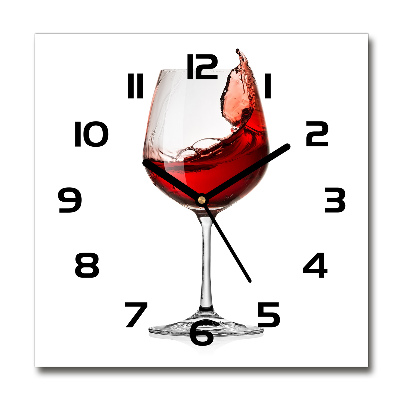 Orologio quadrato con cinturino rosso vino