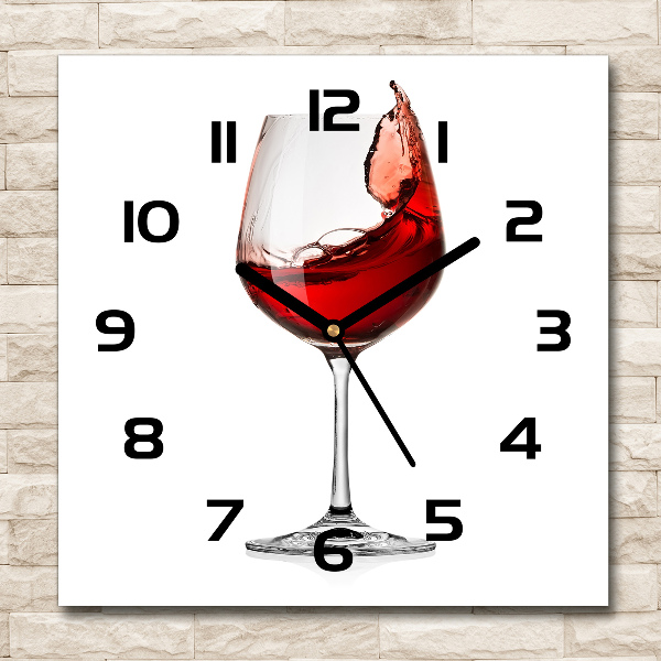 Orologio quadrato con cinturino rosso vino