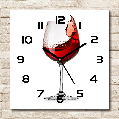 Orologio quadrato con cinturino rosso vino