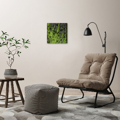 Orologio quadrato con quadrante effetto corteccia d'albero